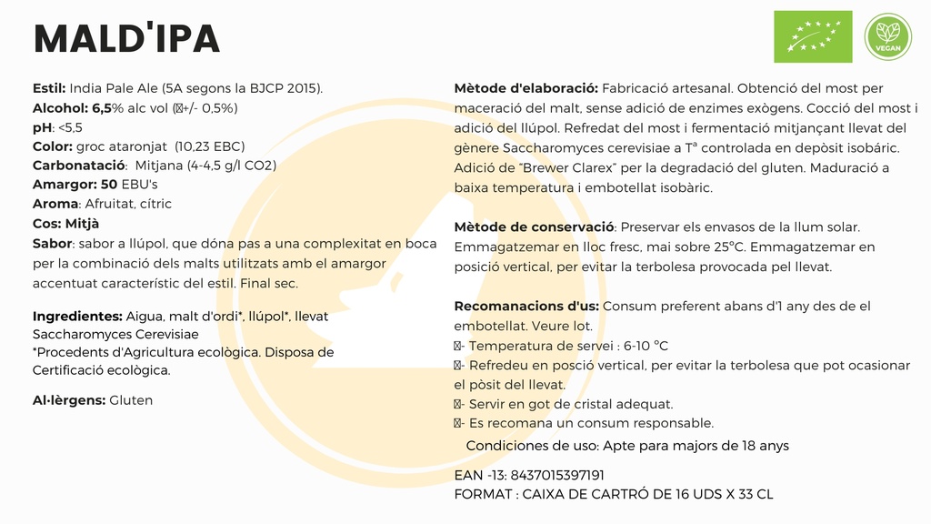 MALD'IPA Bio 33 cl